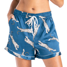 Load image into Gallery viewer, Sleep Easy Tiger Satin Pajama Shorts