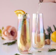 Load image into Gallery viewer, Luster Stemless Champagne Flute Set of 2