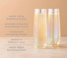 Load image into Gallery viewer, Luster Stemless Champagne Flute Set of 2