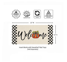 Load image into Gallery viewer, Checkered Bow Pumpkin Sassafras Insert