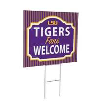 Load image into Gallery viewer, LSU Fans Welcome Yard Sign