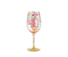 Load image into Gallery viewer, Happy 40th Birthday Lolita Wine Glass