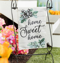 Load image into Gallery viewer, Home Sweet Home Eucalyptus Garden Burlap Flag
