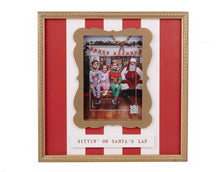 Load image into Gallery viewer, Gold Trimmed Sittin On Santa’s Lap Frame