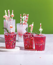 Load image into Gallery viewer, Holiday Party Cup & Straw Sets