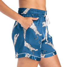 Load image into Gallery viewer, Sleep Easy Tiger Satin Pajama Shorts