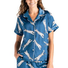 Load image into Gallery viewer, Sleep Easy Tiger Satin Pajama Top