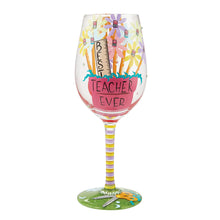 Load image into Gallery viewer, Best Teacher Ever Lolita Wine Glass