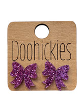 Load image into Gallery viewer, Glitter School Spirit Bow Studs