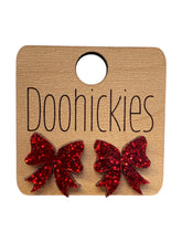 Load image into Gallery viewer, Glitter School Spirit Bow Studs