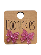 Load image into Gallery viewer, Glitter School Spirit Bow Studs