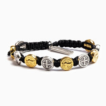 Load image into Gallery viewer, Black St. Benedict Blessing Bracelet