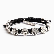 Load image into Gallery viewer, Black St. Benedict Blessing Bracelet