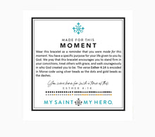 Load image into Gallery viewer, Made For This Moment Ester 4:14 Morse Code Bracelet