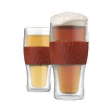 Load image into Gallery viewer, Beer Freeze Wood Grain Glasses