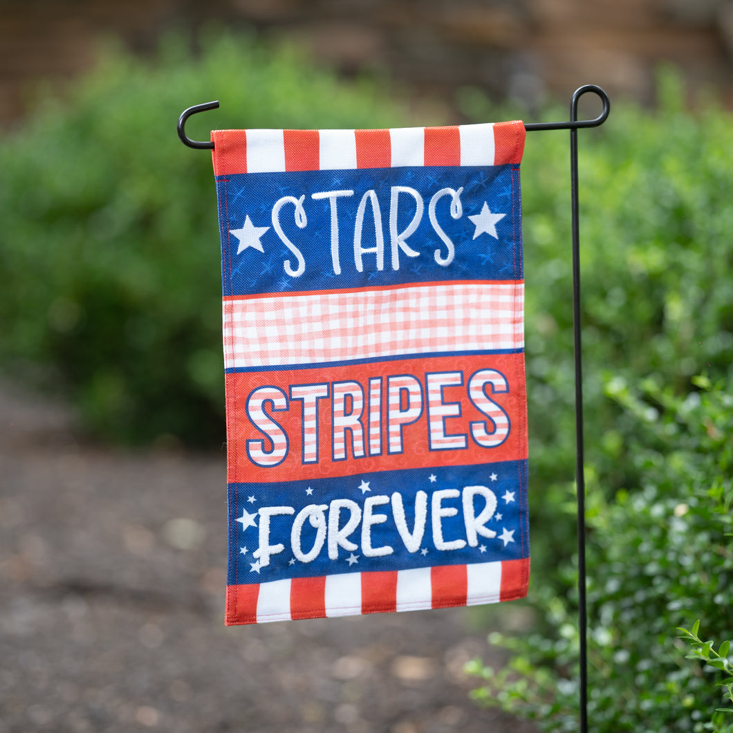 Stars and Stripes Forever Burlap Flag