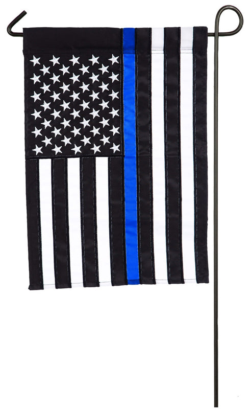 Thin Blue Line Garden Applique Flag