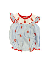 Load image into Gallery viewer, White &amp; Blue Smocked Crawfish Bubble
