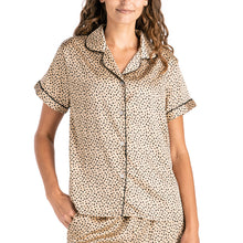 Load image into Gallery viewer, Ooh La Leopard Satin Pajama Top
