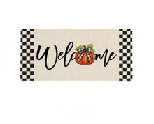 Load image into Gallery viewer, Checkered Bow Pumpkin Sassafras Insert
