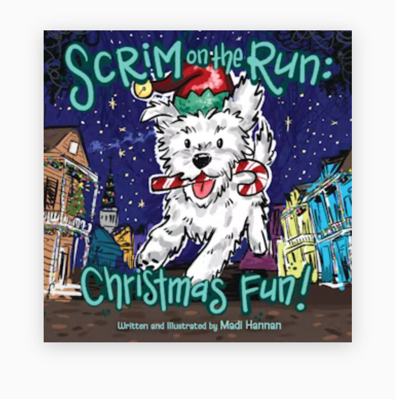 Scrim on the Run Christmas Fun! Hard Cover Book