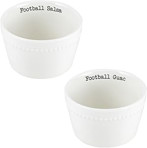 Football Salsa & Guac Bowl Set