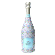Load image into Gallery viewer, Hydrangea Lattice Prosecco Bottle Wrap
