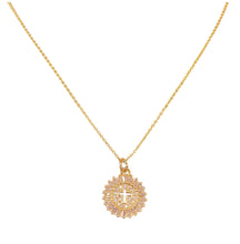 Load image into Gallery viewer, Baguette CZ Cutout Cross on Gold Chain Necklace
