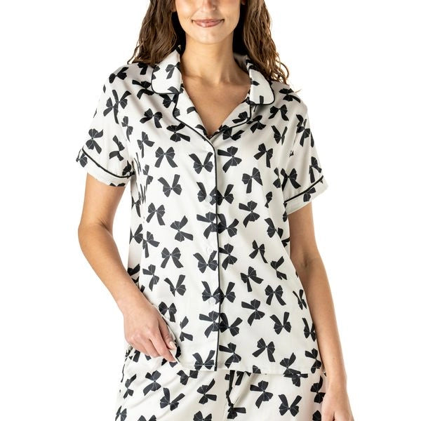 Bow So Lovely Satin Pajama Top