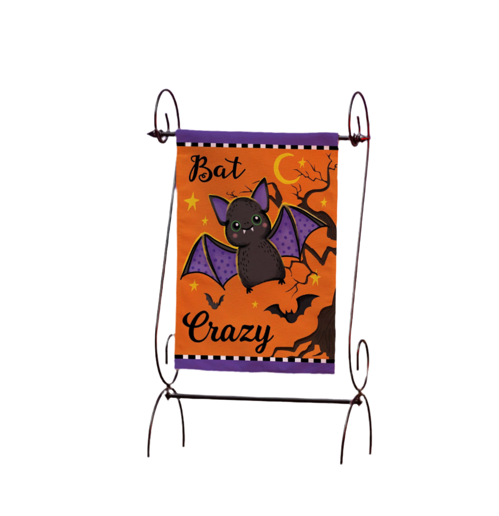 Gone Batty Appliqué Garden Flag