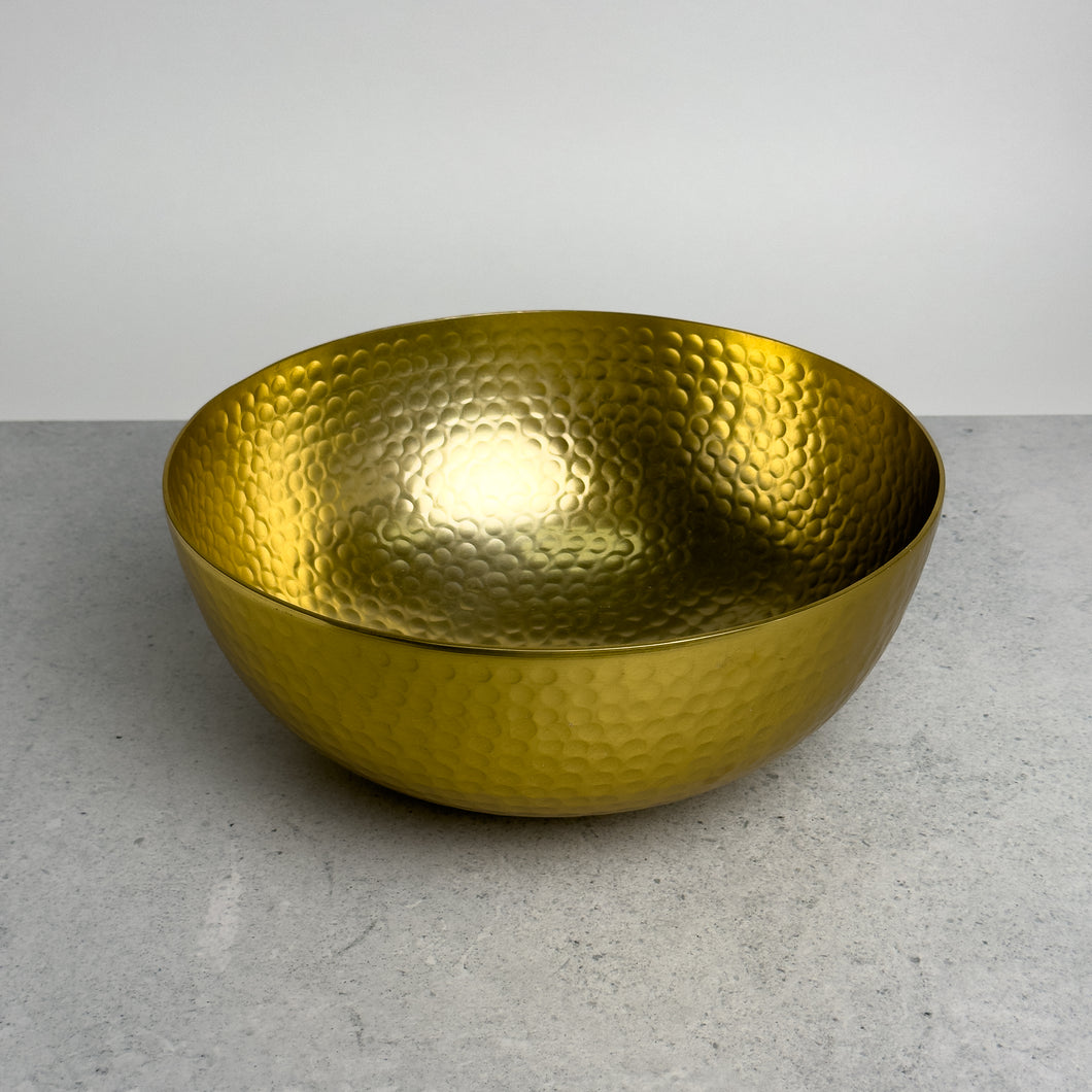 Gold Round Hammered Bowl