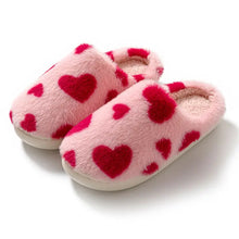 Load image into Gallery viewer, Heart Plush Slippers
