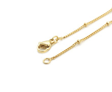 Load image into Gallery viewer, Oval CZ Cross On Gold Chain Necklace
