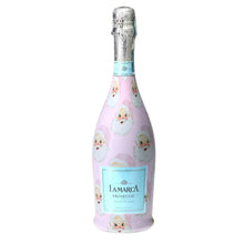 Load image into Gallery viewer, Watercolor Pink Santa Prosecco Bottle Wrap
