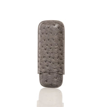 Load image into Gallery viewer, Keep It Fresh Ostrich Leather Double Cigar Holder
