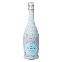 Load image into Gallery viewer, Grandmillenial Blue Bows Prosecco Bottle Wrap
