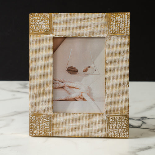 Gold & White 5”x7” Frame