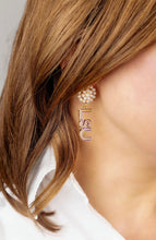Load image into Gallery viewer, LSU Pearl Cluster Earrings
