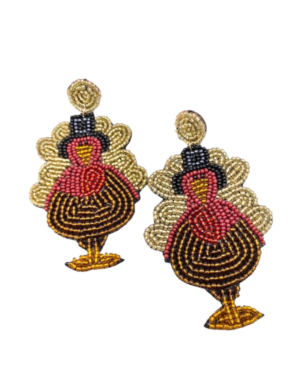 Pilgrim Turkey Beaded Earrings