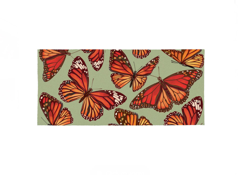 Butterfly Flocked Coir Sassafras Mat