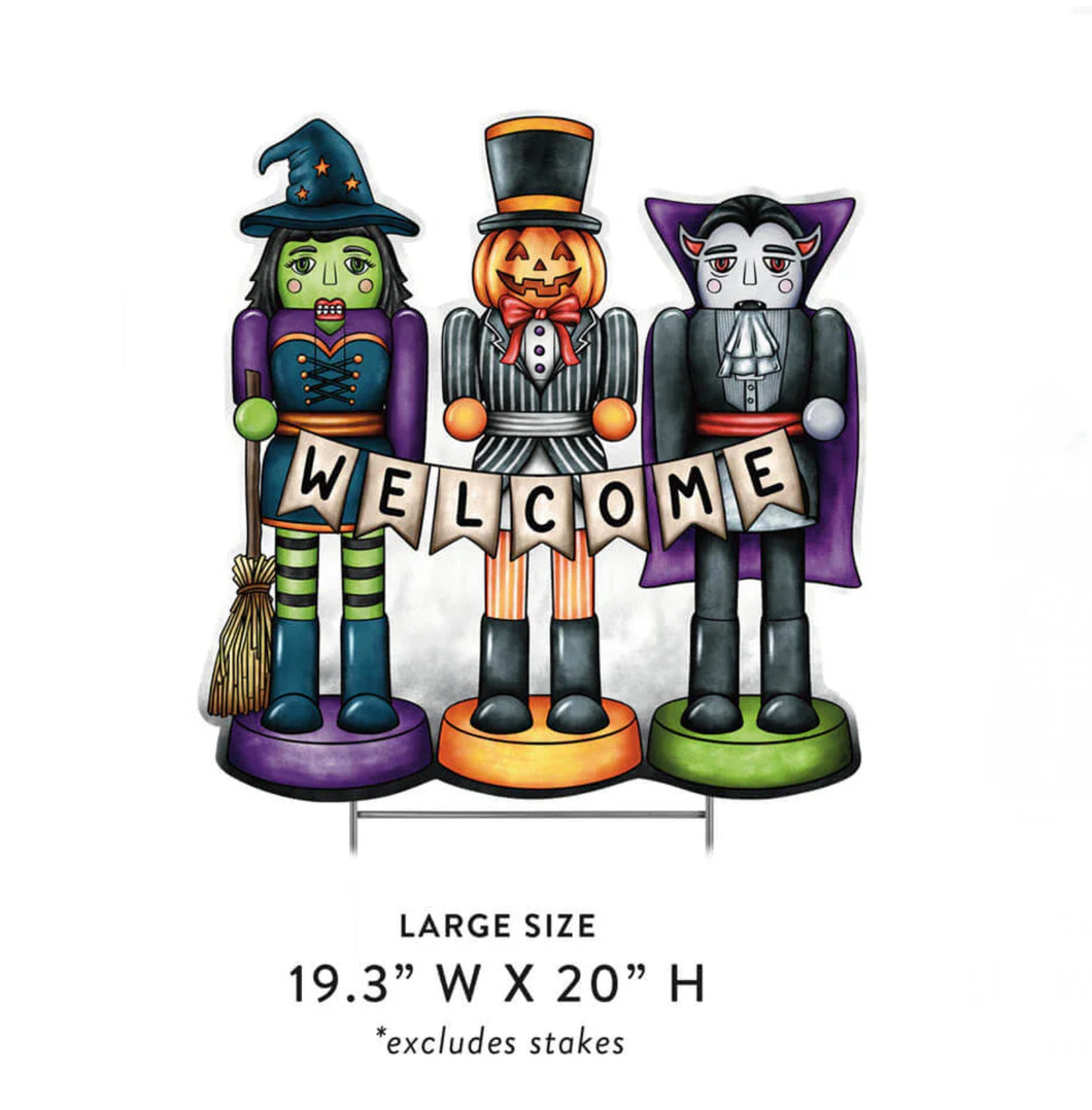 Halloween Nutcracker Trio Yard Stake
