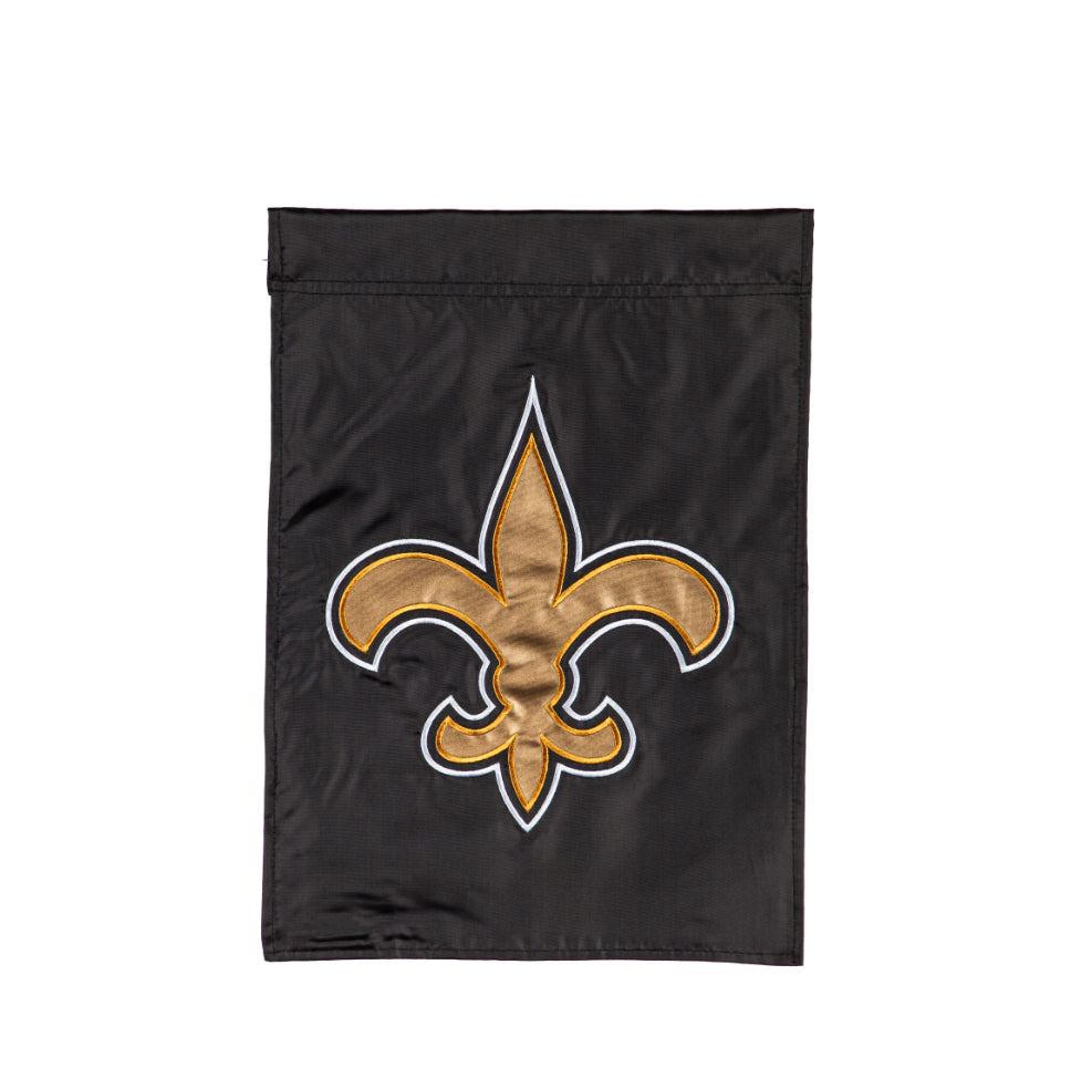 New Orleans Fleur De Lis Appliqué Garden Flag