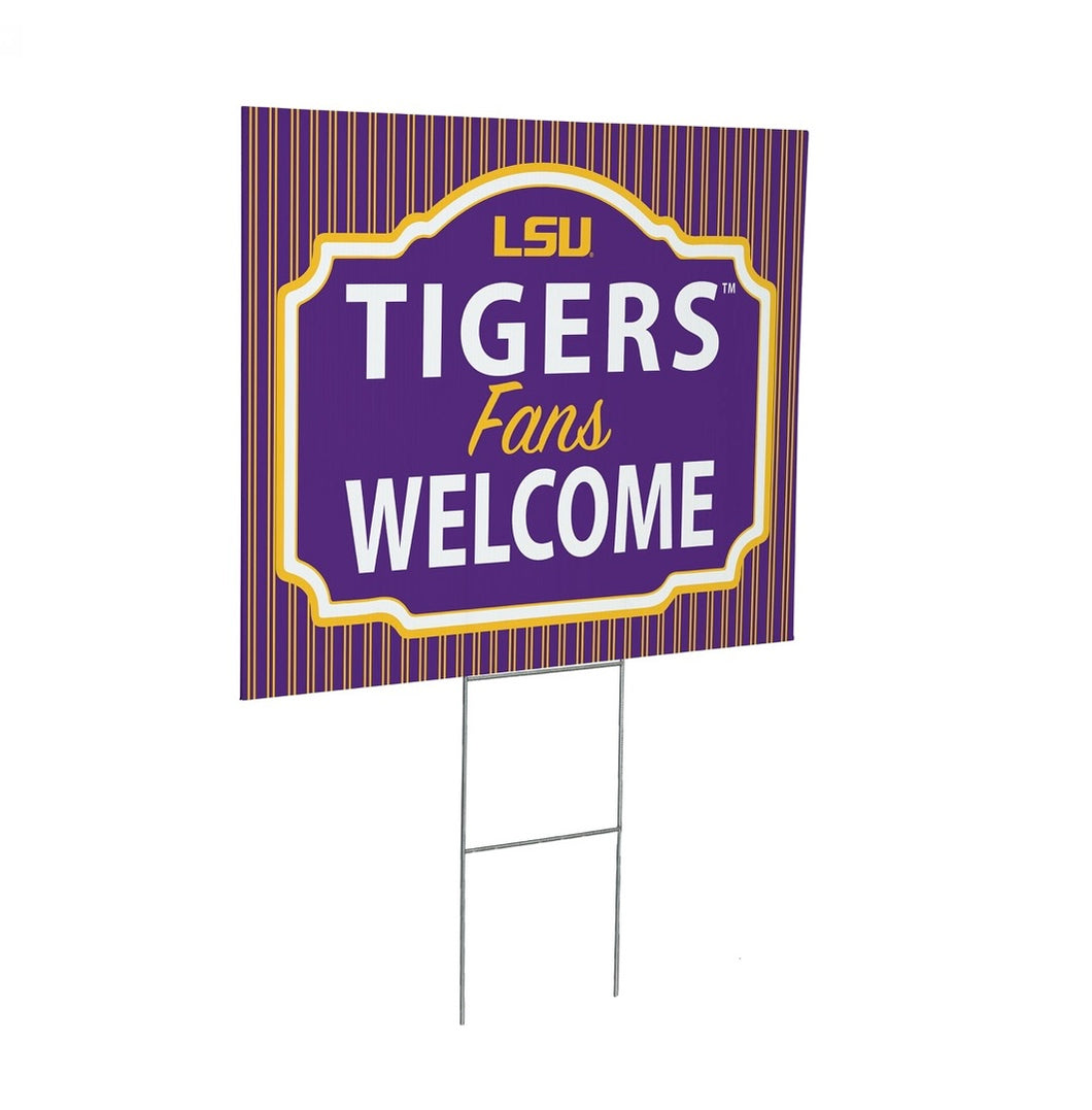 LSU Fans Welcome Yard Sign