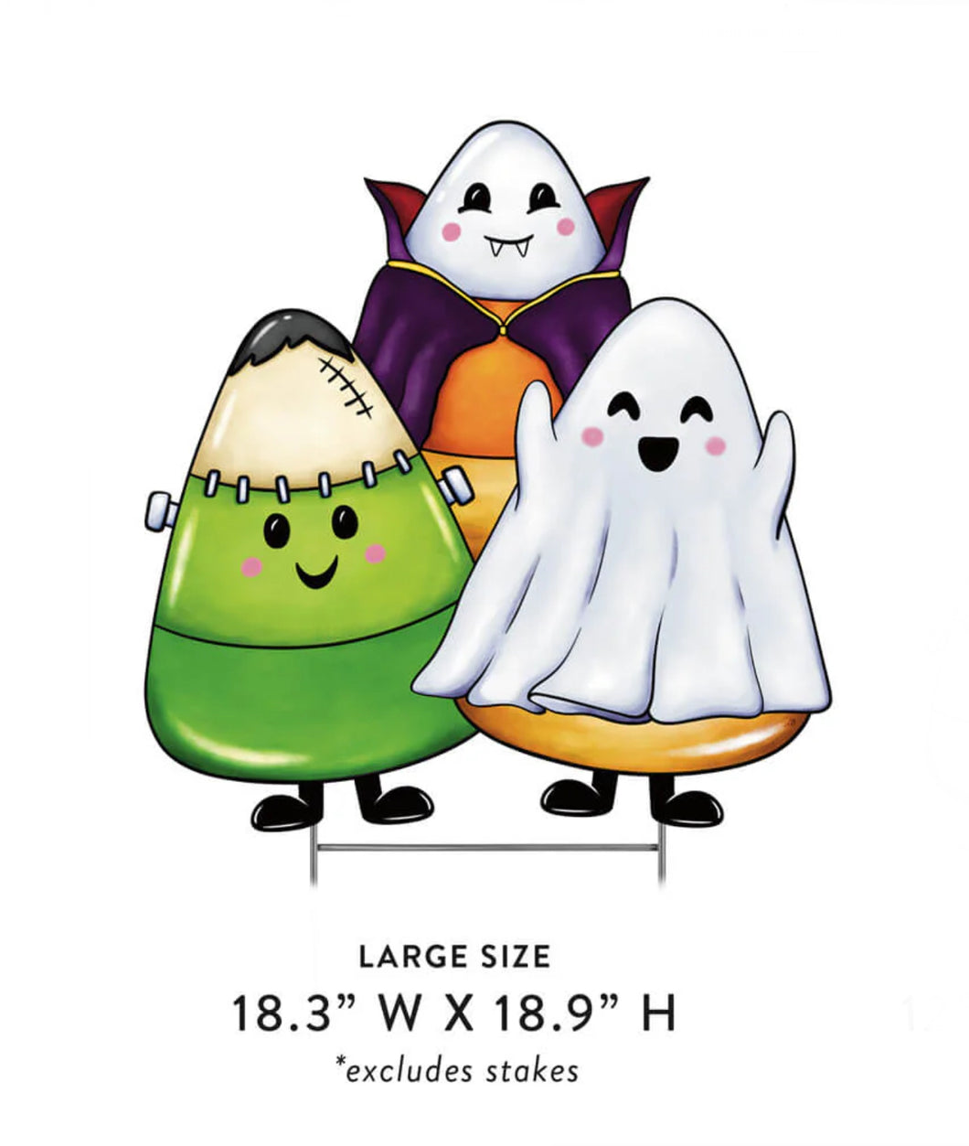 Candy Corn Trio Yard Stake