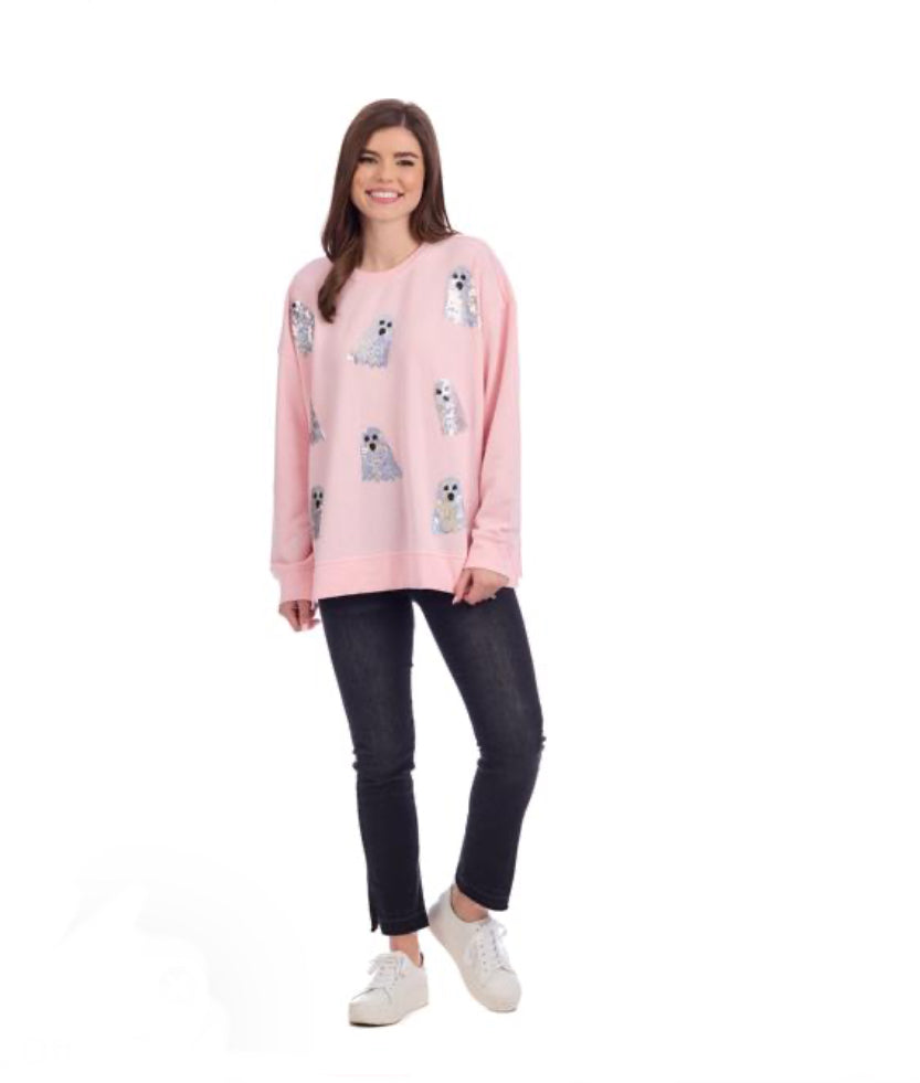 Ghost Lite Pink Sparkle Sweatshirt