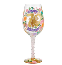 Load image into Gallery viewer, 70th Birthday Lolita Wine Glass
