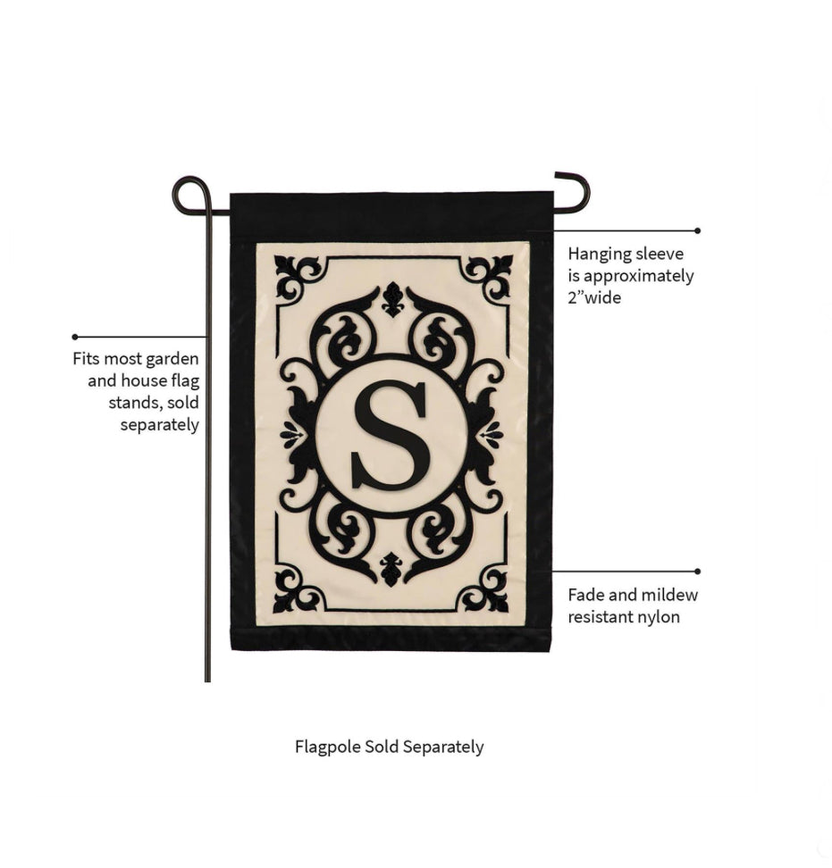 Cambridge S Monogram Garden Flag