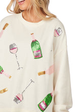 Load image into Gallery viewer, White Champagne Sparkle Sweatshirt
