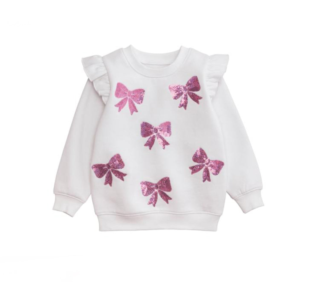 Bow Sequin Sweatshirt