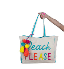Load image into Gallery viewer, Beach Please Canvas Tote Bag
